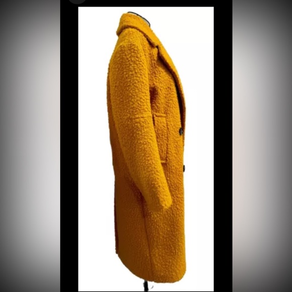 Topshop Boucle Button Front Cost. Mustard. Size 2. NWOT - Picture 10 of 12